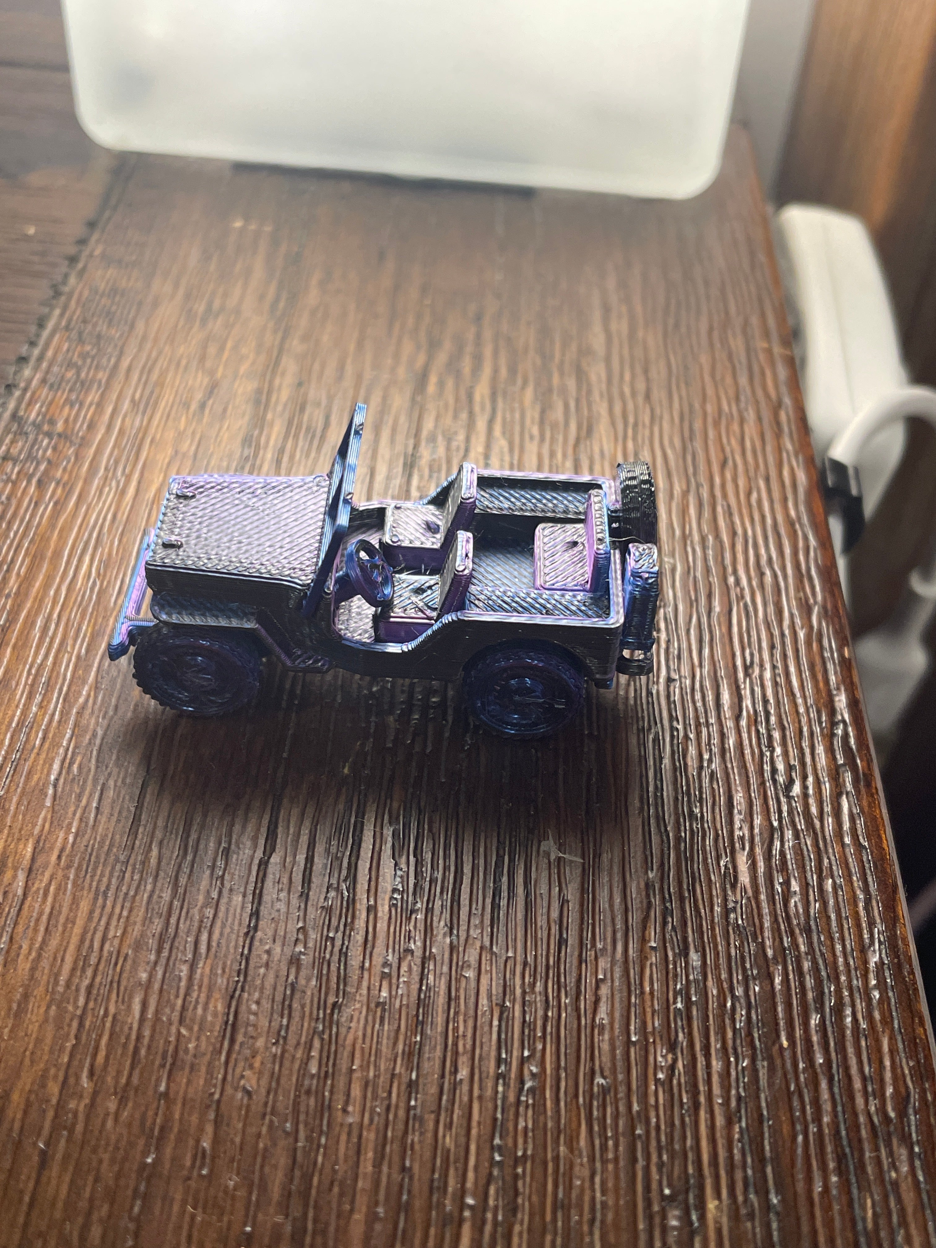 3d printed mini jeep with trailer